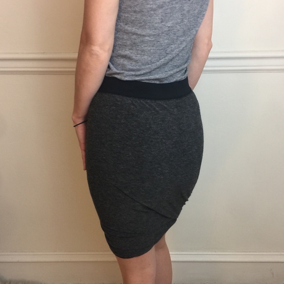 T Alexander Wang Grey Fuzzy Soft Mini Layer Skirt - Picture 5 of 8
